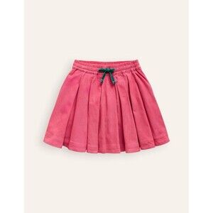 Mini Boden Girl's Pull-On Twirly Pleated Skirt Rose Pink Cord Size 7-8Y